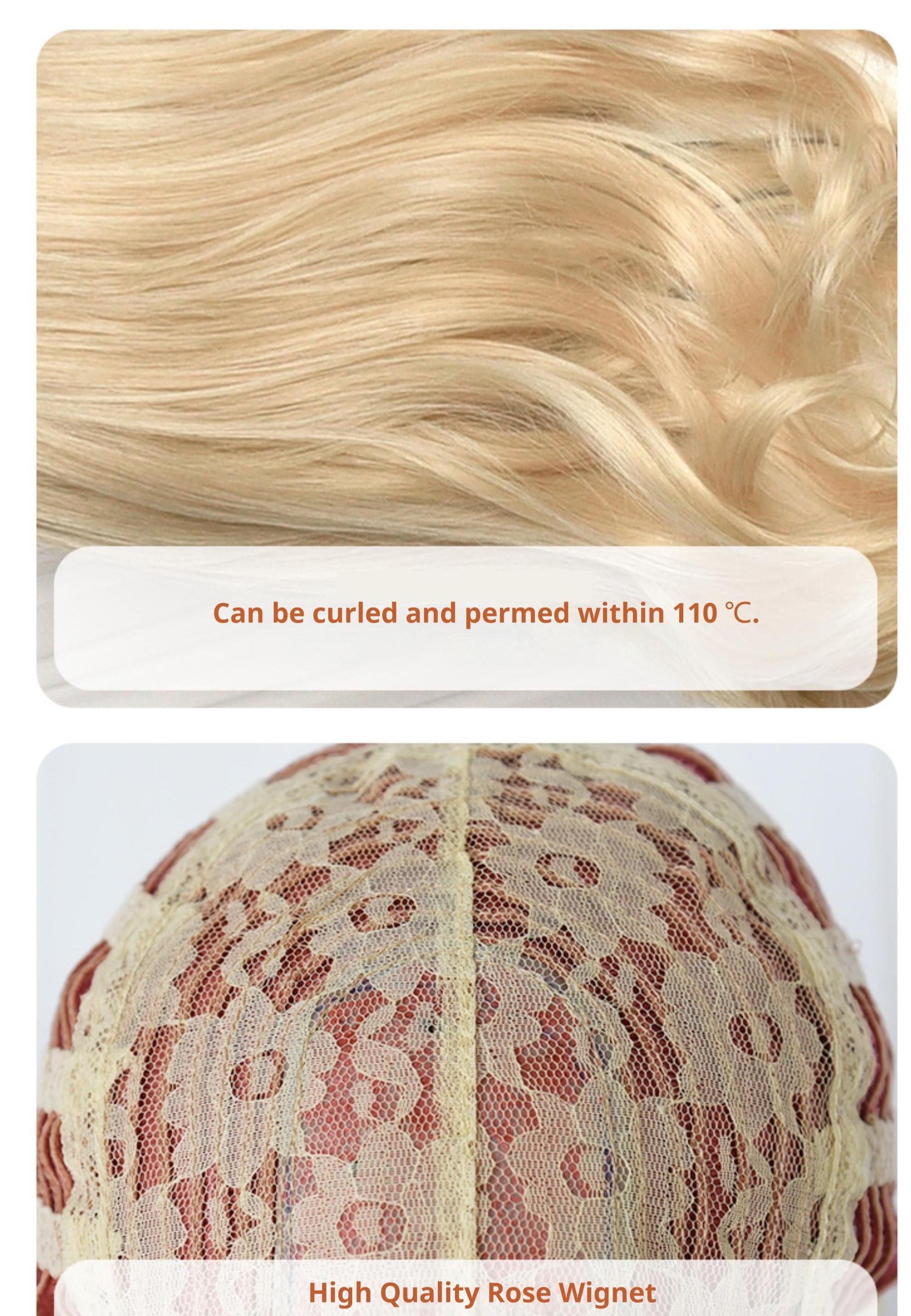 55cm Blonde Curly Lolita Wig with Detachable Double Ponytails - image 9