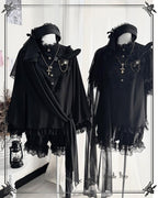 Black Moonlight - Ouji Lolita Chiffon Shirt Outfit Collection - image 9