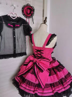 Black Heart Bow Ruffle Sweet Lolita Dress - image 3