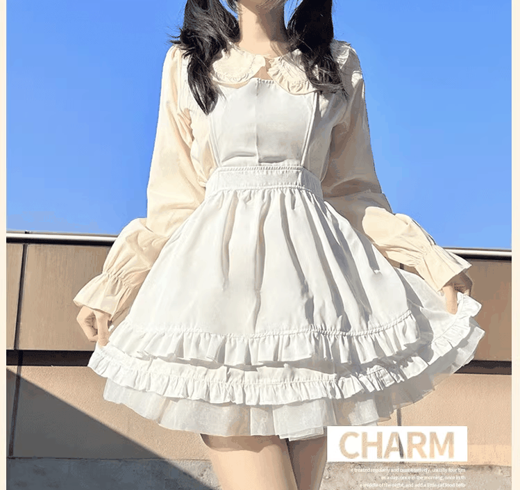 Plus Size Lolita Shirt Long Sleeve Doll Collar Blouse - image 9