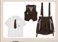 Ouji Lolita Brown Short Set - image 19