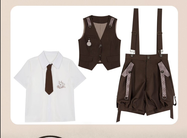 Ouji Lolita Brown Short Set - image 19
