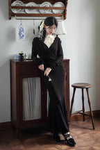 Secret Crush - Long Sleeves Gothic Lolita Fishtail Dress & Top Options - image 1