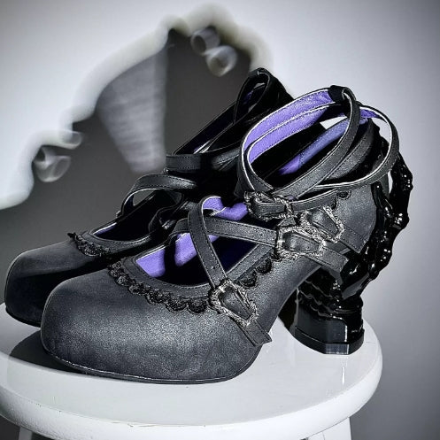 Sacred Bone Diary - Skeletal Hand Gothic Lolita Heels - image 16