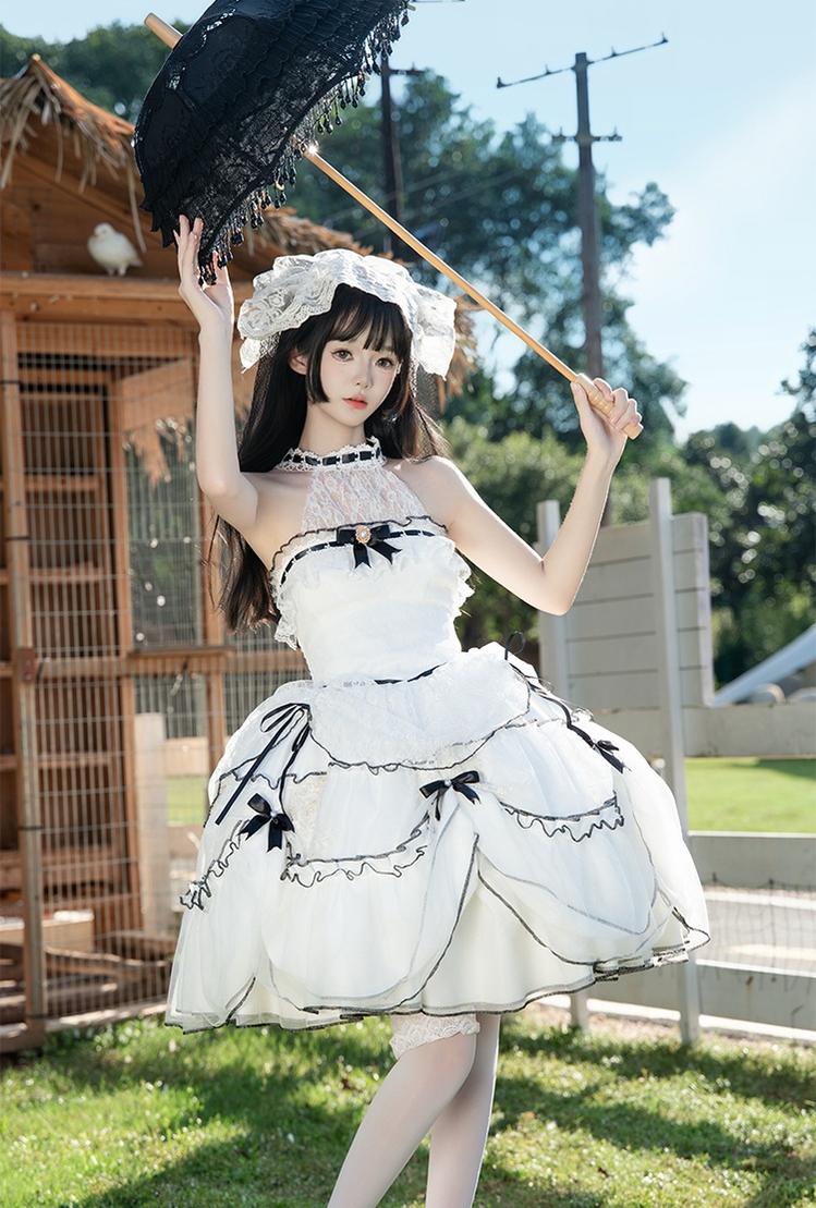 Layered Poem Wedding Sweet Plus Size Lolita JSK Dress Set - image 2