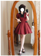 Forest Polka-Dot - Classic Lolita OP Dress With Polka Dots & Pockets - image 10
