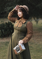 Foggy Forest - Elegant Lolita A-line JSK Dress, Side Pockets - image 17