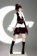 Red Rabbit Hunt Sweet Prince Ouji Lolita Vest - image 6