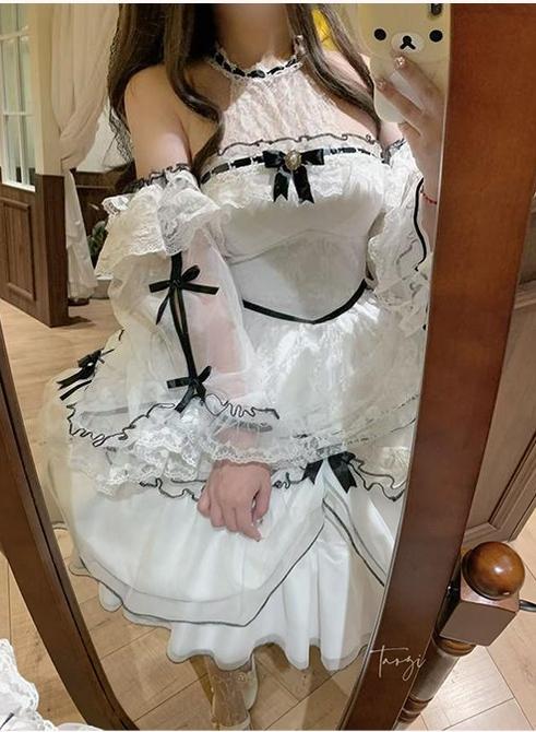 Layered Poem Wedding Sweet Plus Size Lolita JSK Dress Set - image 19