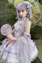 Purple Prelude of Spring Cherry Sweet Lolita JSK Dress - image 2