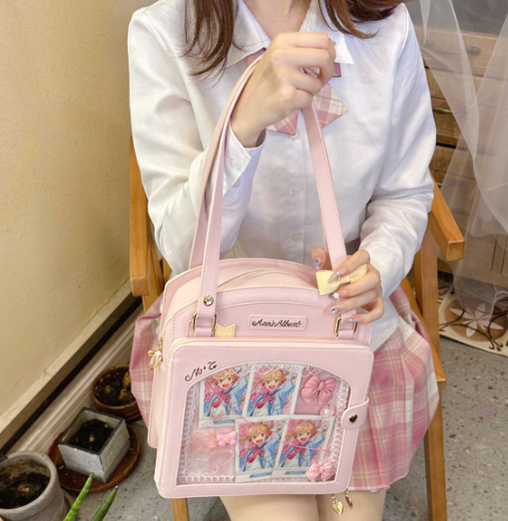 Kawaii Lolita Checkered Itabag Multicolors - image 5