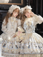 Rabbit Print OP with Detachable Striped Sleeves - image 9