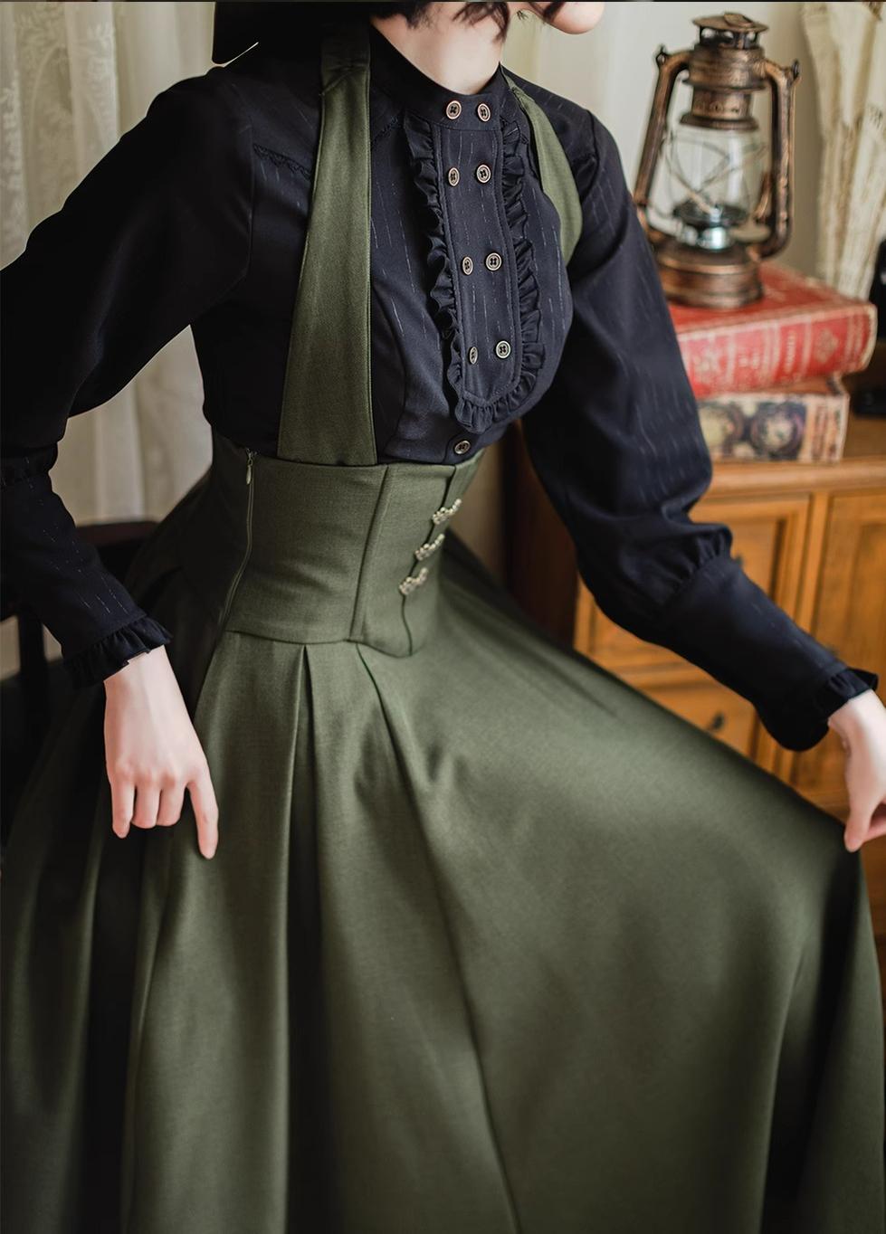 Vintage Lolita Fishbone Halter Skirt and Autumn Jacket - image 48