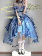 Midsummer Dream - Gradient Color Wedding Lolita JSK Dress Set, Fishbone Waist - image 23
