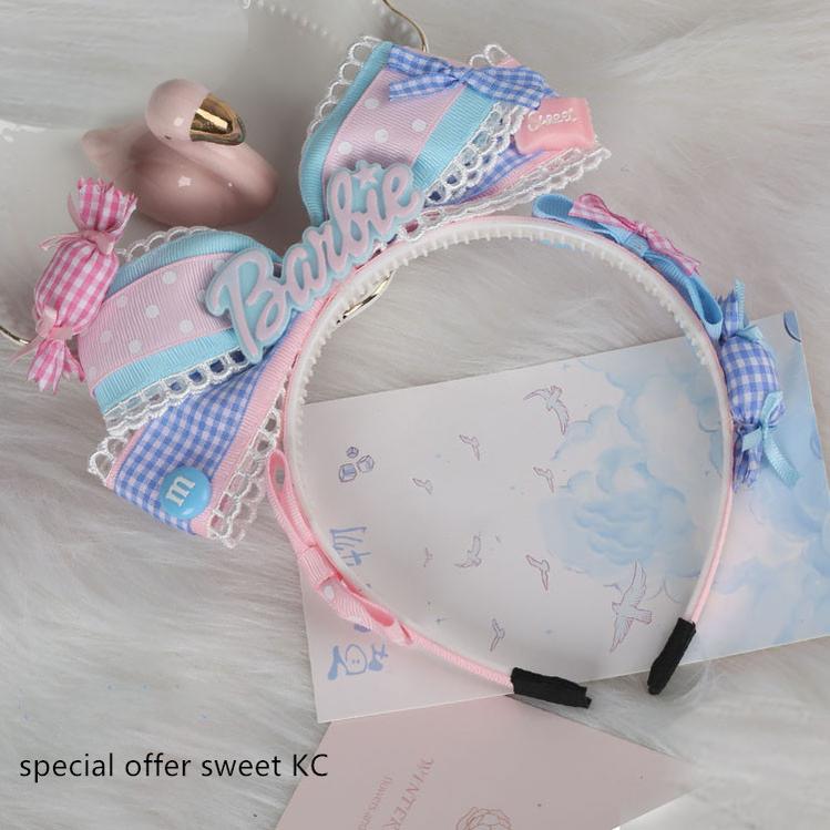 Pink and Blue Sweet Lolita Bow Headwear - image 15