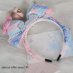 Pink and Blue Sweet Lolita Bow Headwear - image 15