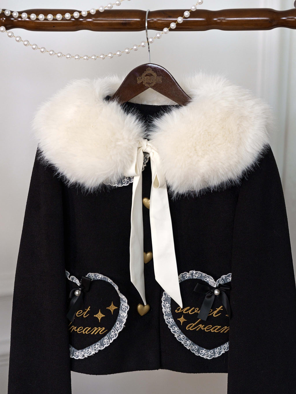 Milk Puff - Winter Fleece-Lined Sweet Lolita Coat, Detachable Collar Collection - image 34