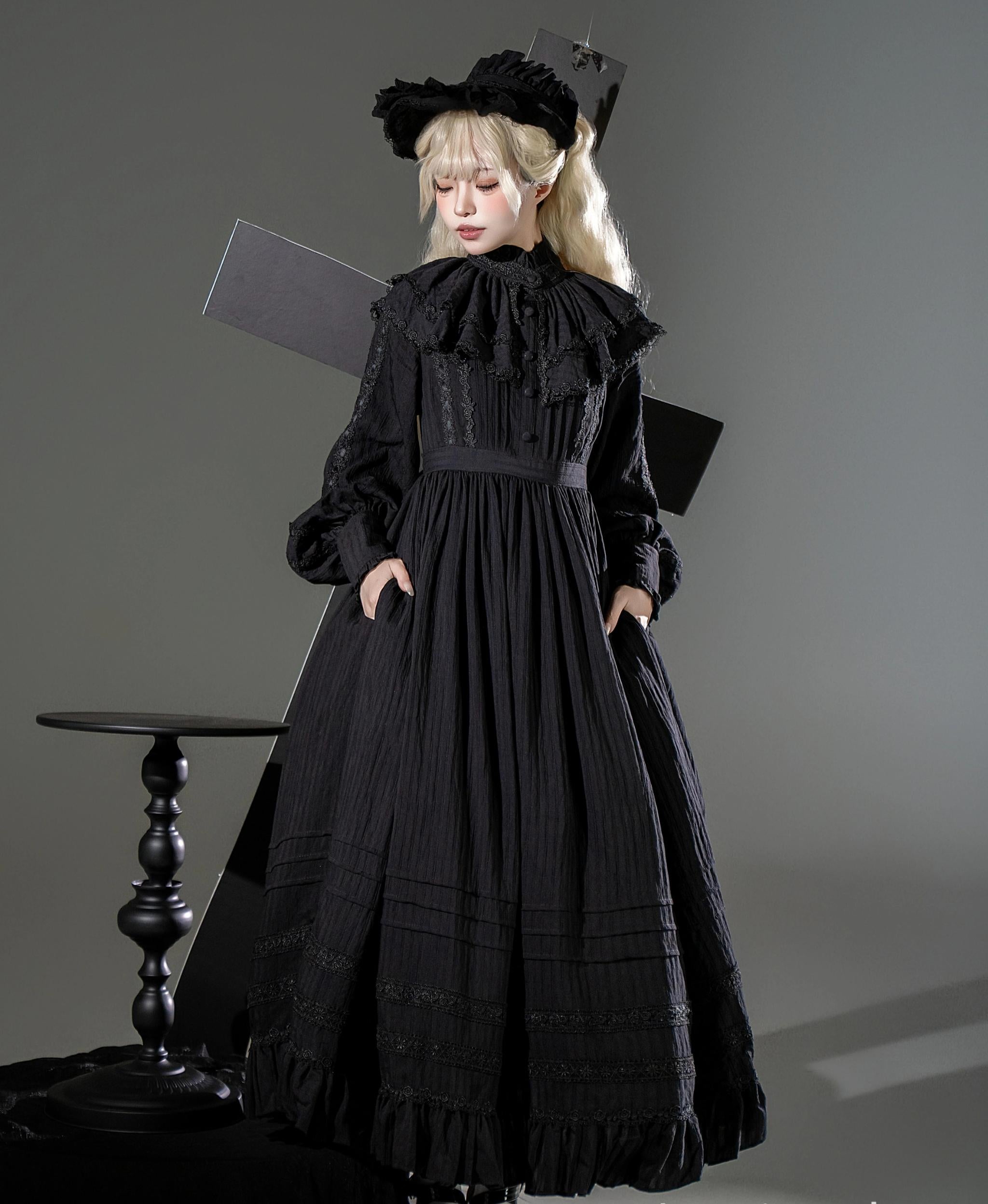 A Quiet Place - Nun Style Gothic Lolita OP Dress - image 4