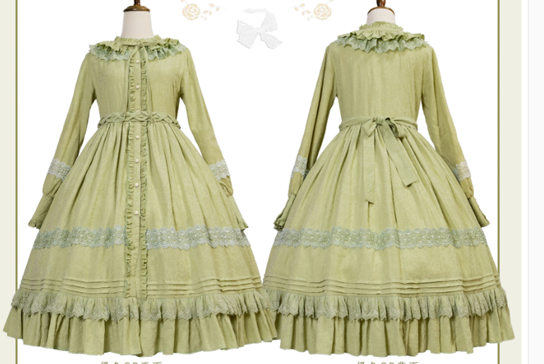 The Spring - Cotton Lolita OP Dress with Long Sleeve - image 23