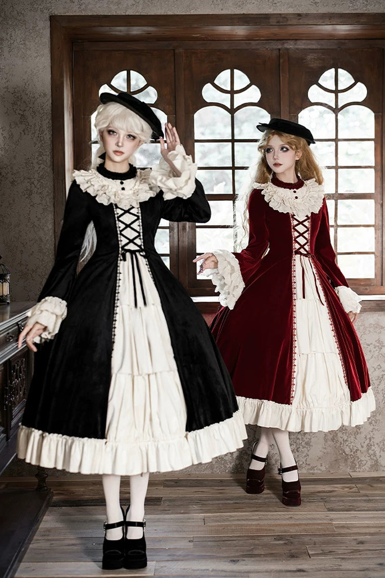 Letters and Poems · Nutcracker Box - Long Sleeves Ruffled Open-Front Bow Lace-Up Gothic Lolita Dress - image 6