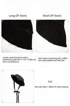 Apocalypse - Gothic Lolita Velvet OP Dress Set, Fishbone Waist - image 29