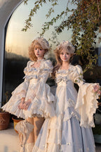 Letter Paper - Long Sweet Lolita JSK Dress in Blue - image 7