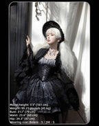 Bone-Eroded Butterfly - Gothic Lolita JSK & SK Set - image 9