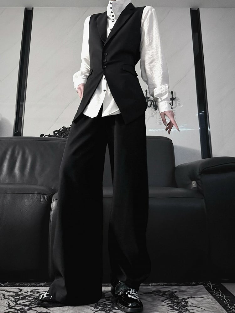 Aont Black Slim-Fit Single-Breasted Ouji Waistcoat - image 4