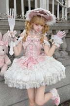 Pink Pearl Ballet Sweet Lolita JSK Dress - image 6