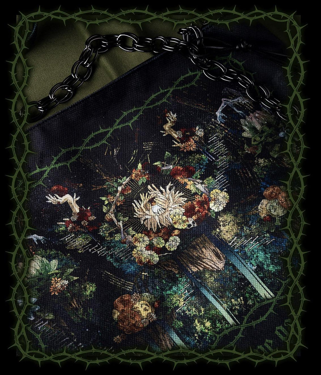 Bone Garden - Gothic Lolita Printed Tote Bag, Adjustable Strap - image 5