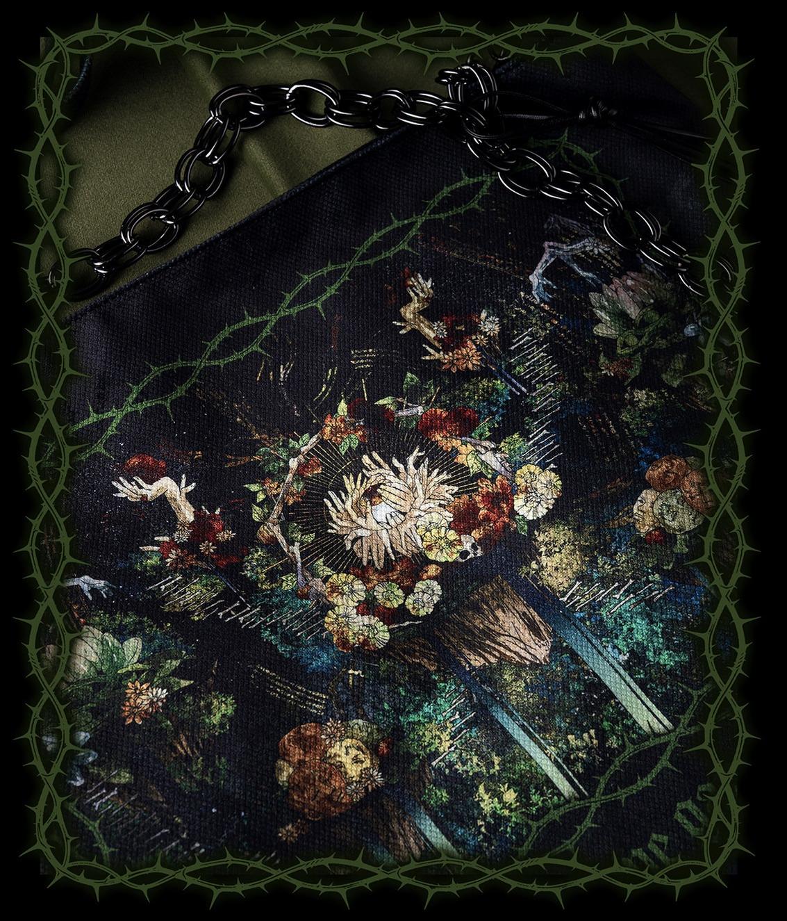 Bone Garden - Gothic Lolita Printed Tote Bag, Adjustable Strap - image 5
