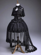 Black Kuro Elegant JSK, Cape and Overlay Set - image 1