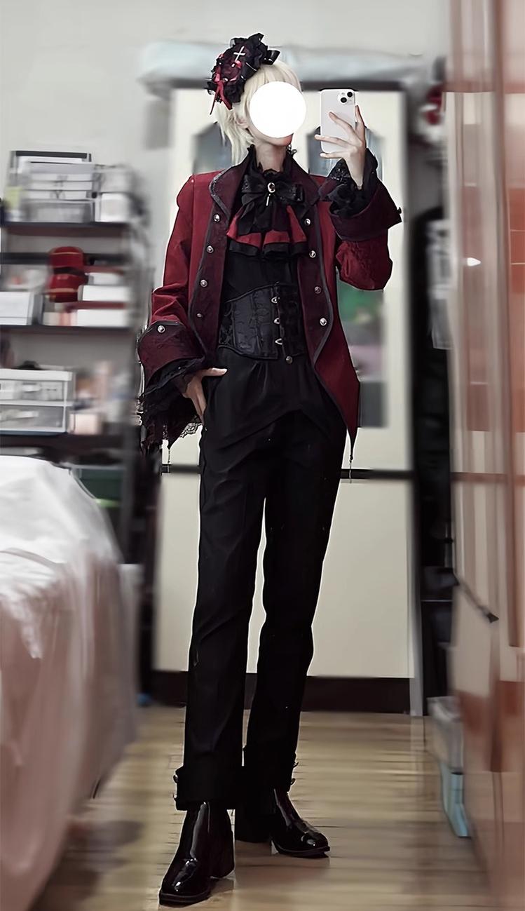 Coffin of Pilgrimage - Medieval European Ouji Lolita Shirt & Pants Suit - image 25