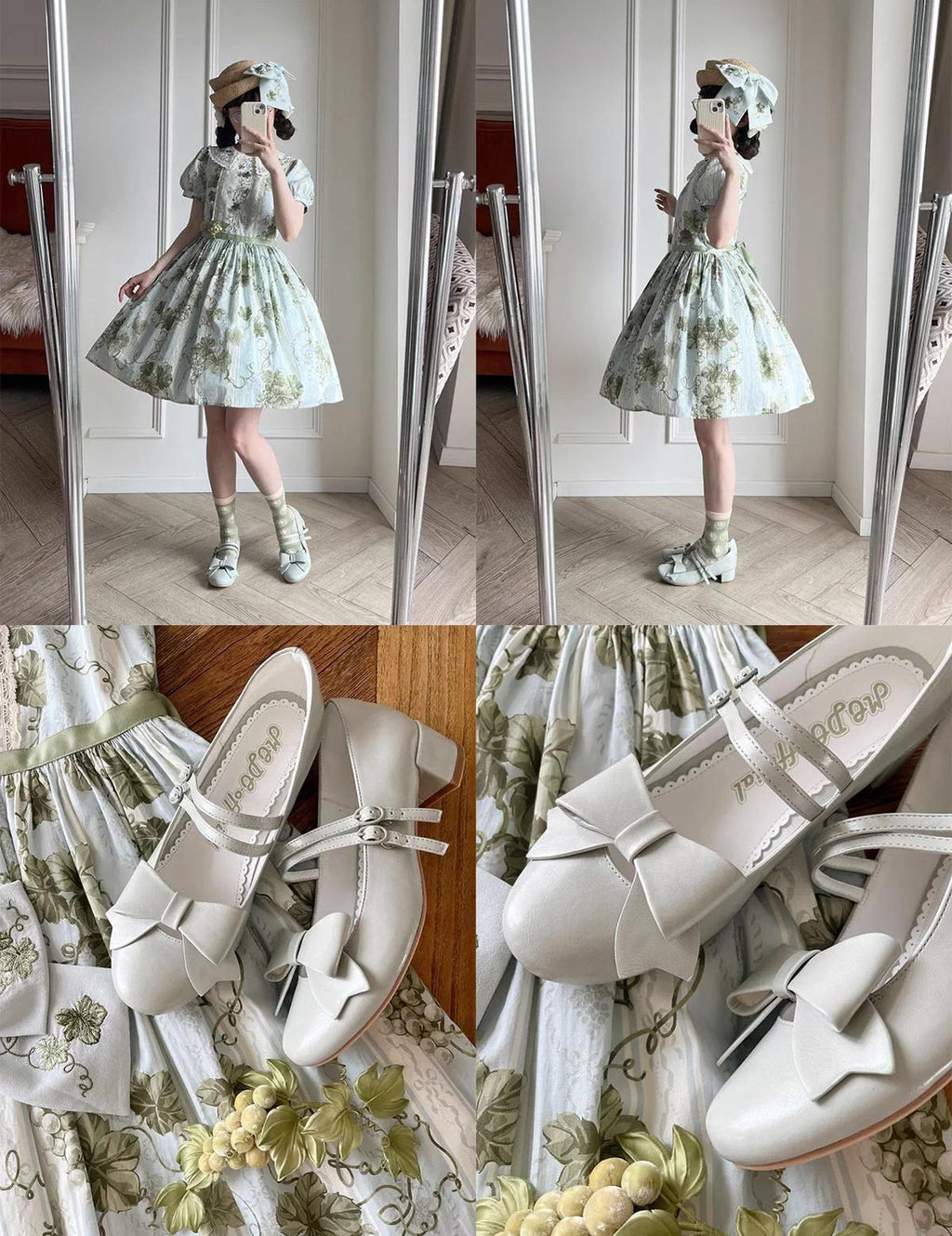 Apple Candy - Pointed Toe Lolita Shoes - Low Block Heel - image 9