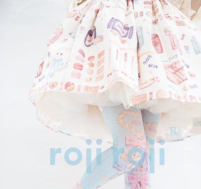 Fairy Kei Sweet Lolita Print Stockings - image 9