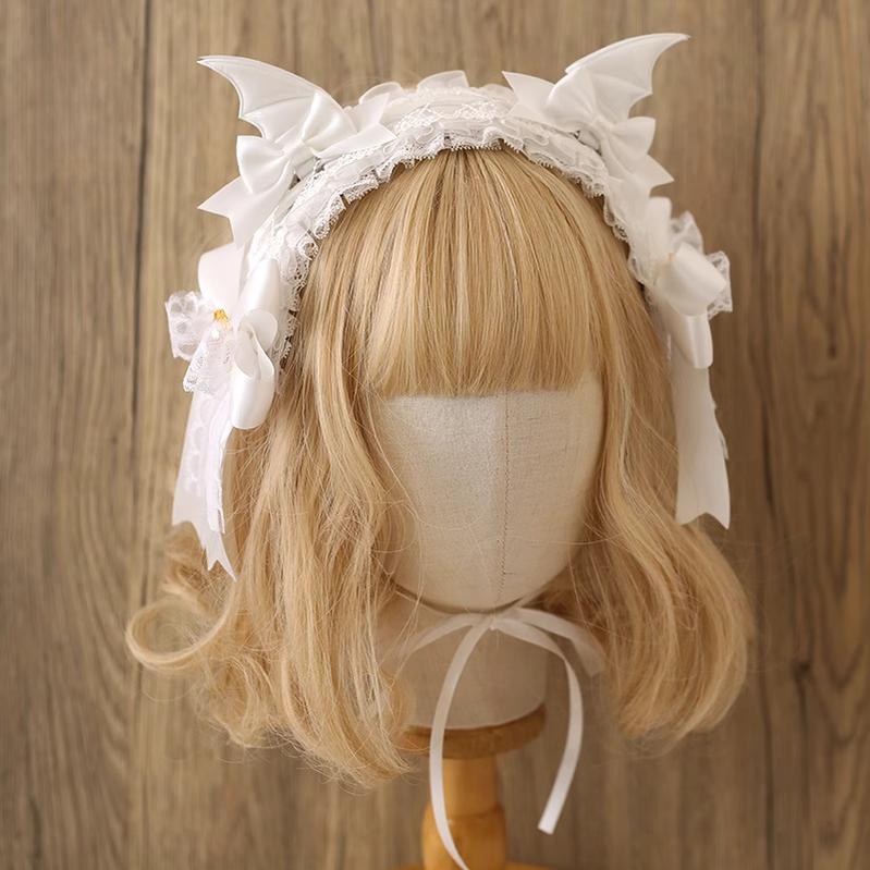 Halloween Gothic Lolita Hairband, Detachable Devil Wings - image 7