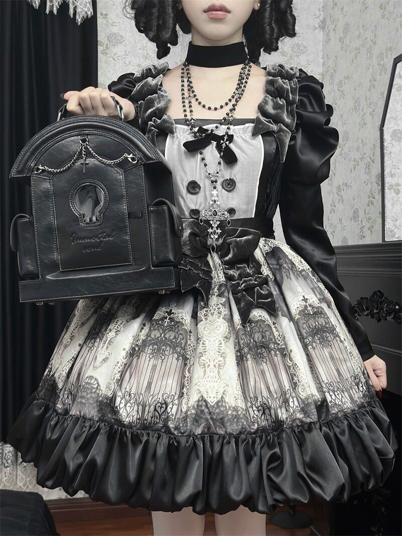 Skull Tombstone - Gothic Ita Shoulder Bag - image 9