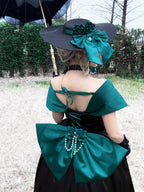 Rose 3D Floral Pearl Gothic Lolita Ball Gown OP Dress - image 10