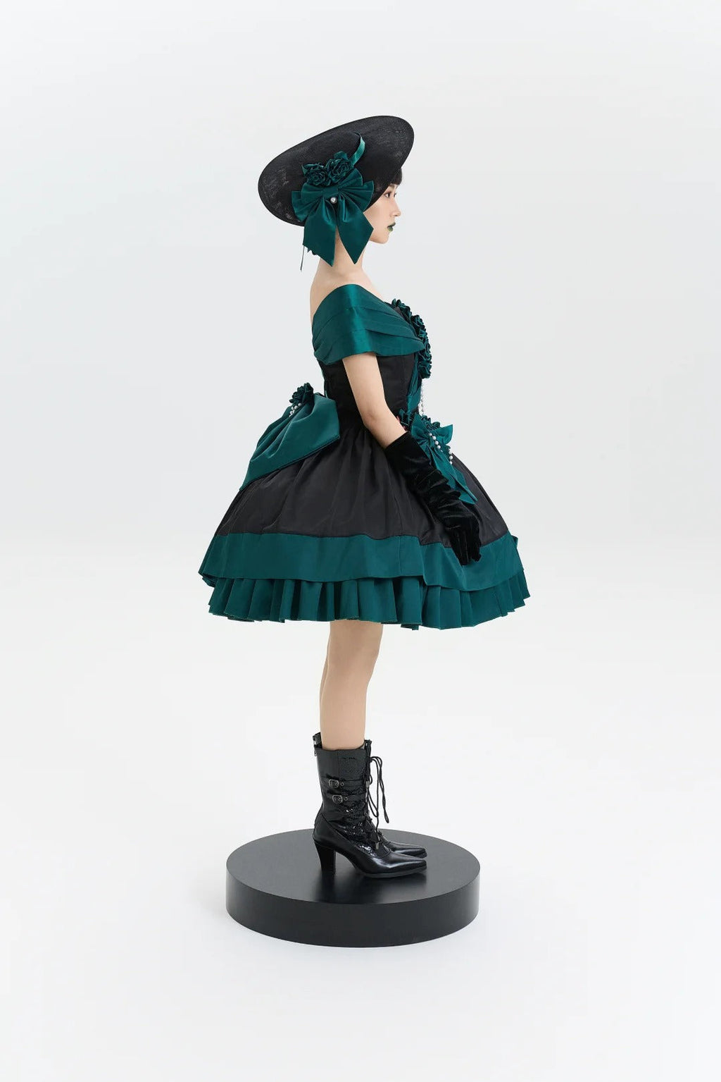 Treasure Chest Rose Lolita Green Dress - image 10