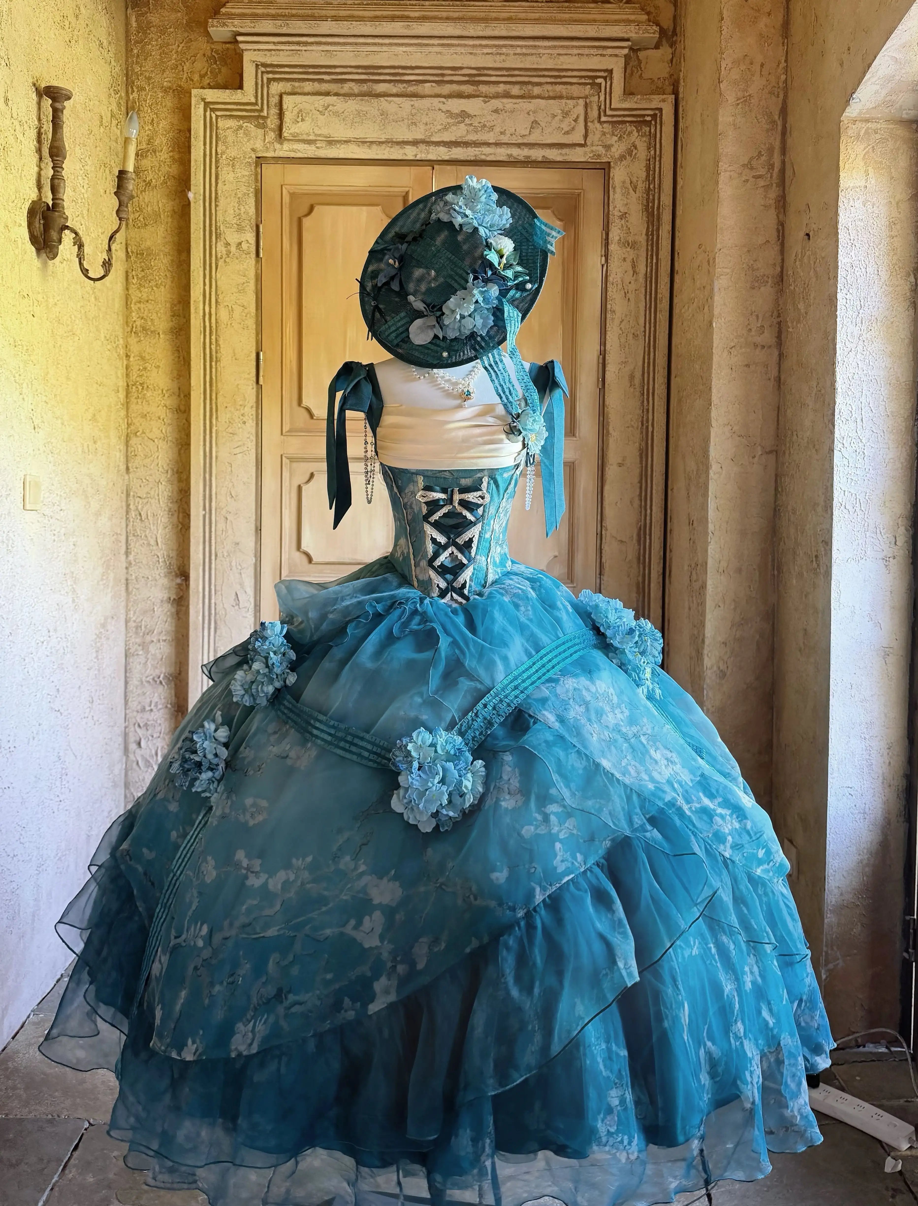 Wild Roses of Arles Oil Painting Print Cowl Neck Tail JSK Classic Lolita Dress and Accessories - image 2