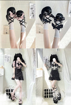 Black Pink Japanese Lolita Thick Heel Shoes - image 11