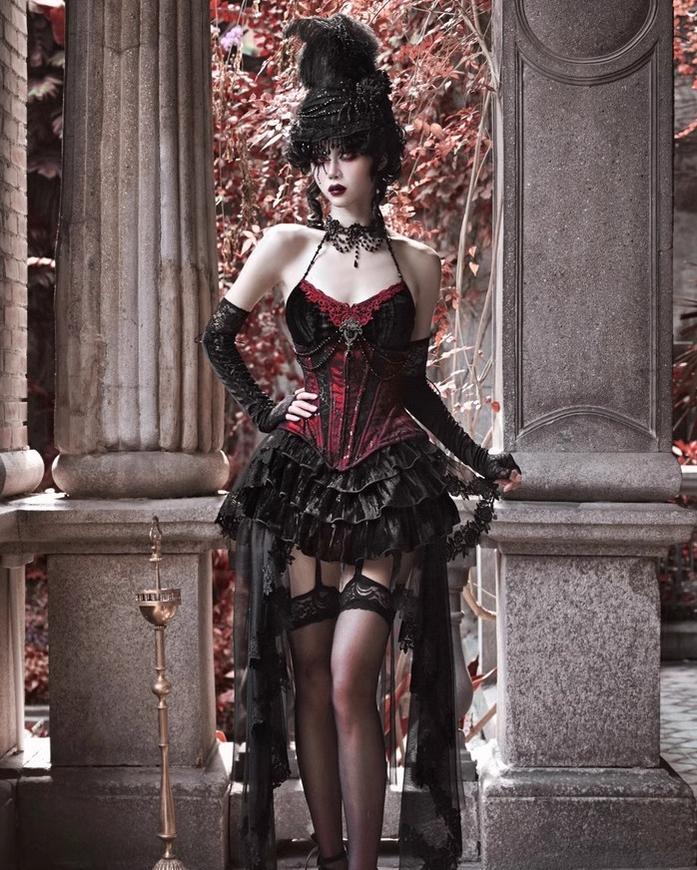 Duchess - Velvet Gothic Lolita Dress, Corset & Skirt - image 15