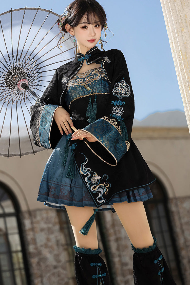 Misty Teal - Classic Lolita JSK Dress Set & Separates - image 4
