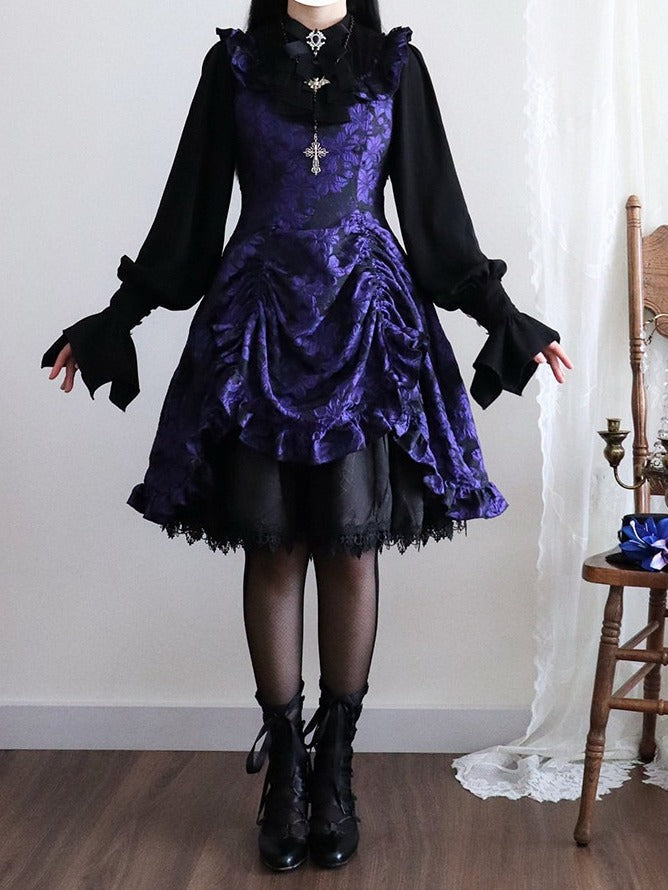 Purple Lace Trim JSK Gothic Lily - Miss Point - image 4