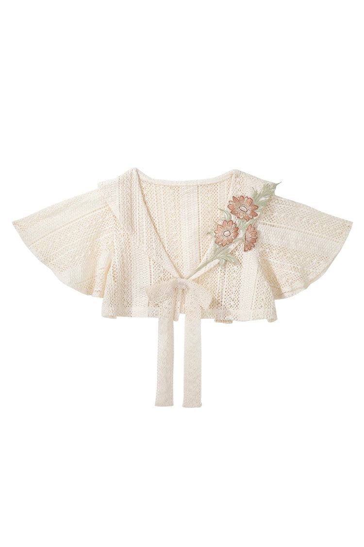 Orange Chrysanthemum Print Chinese-Inspired Lolita JSK Dress Set - image 14