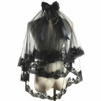 Gothic Retro Lace Double-Layer Lolita Veil - image 1
