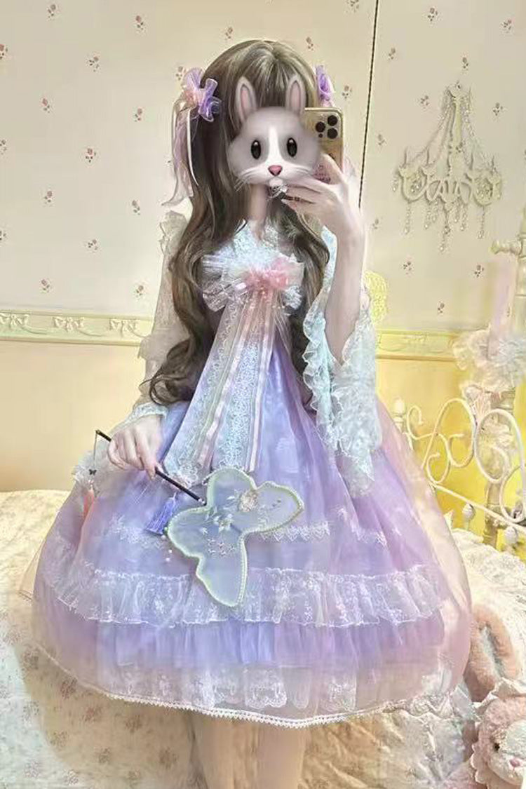Peach Blossoms in Spring Fields - Qi Lolita JSK Dress in 3 Colors - image 16