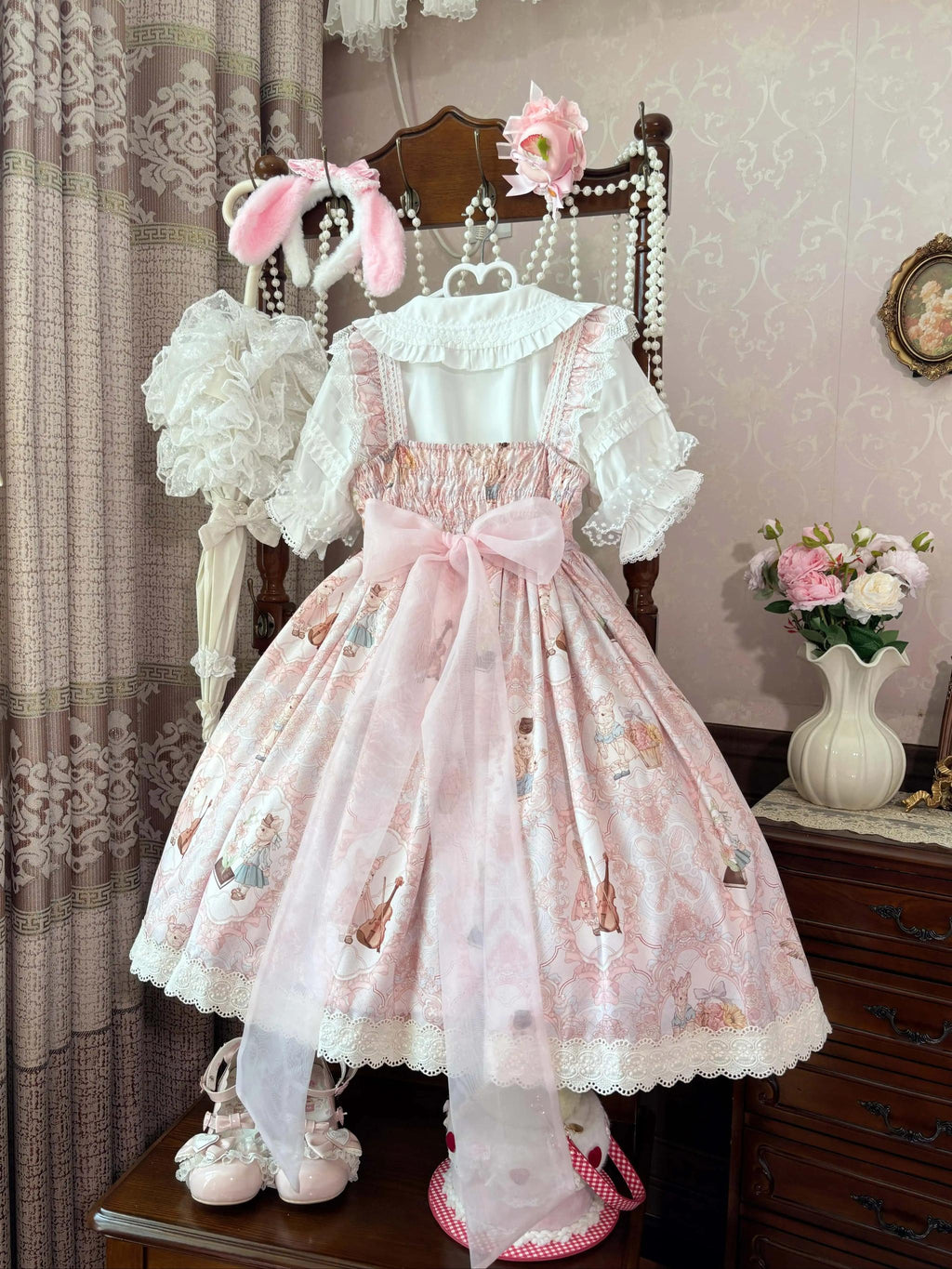 Candy Party - Printed Sweet Lolita JSK, Peter Pan Collar Shirt - image 13