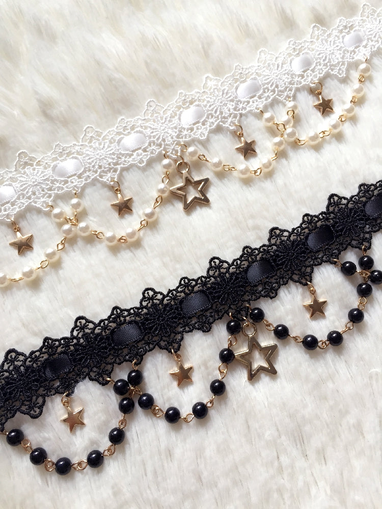 Whisper of Stars - Vintage Lolita Black OP Dress, Constellation-Themed - image 10