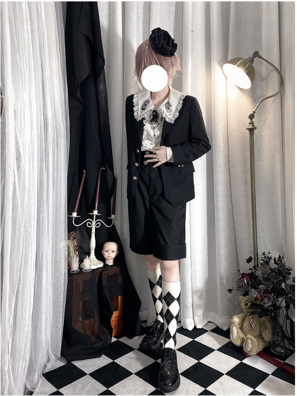 Corroding the Heart - Ouji Lolita Shirt Suspenders Shorts Collection - image 24